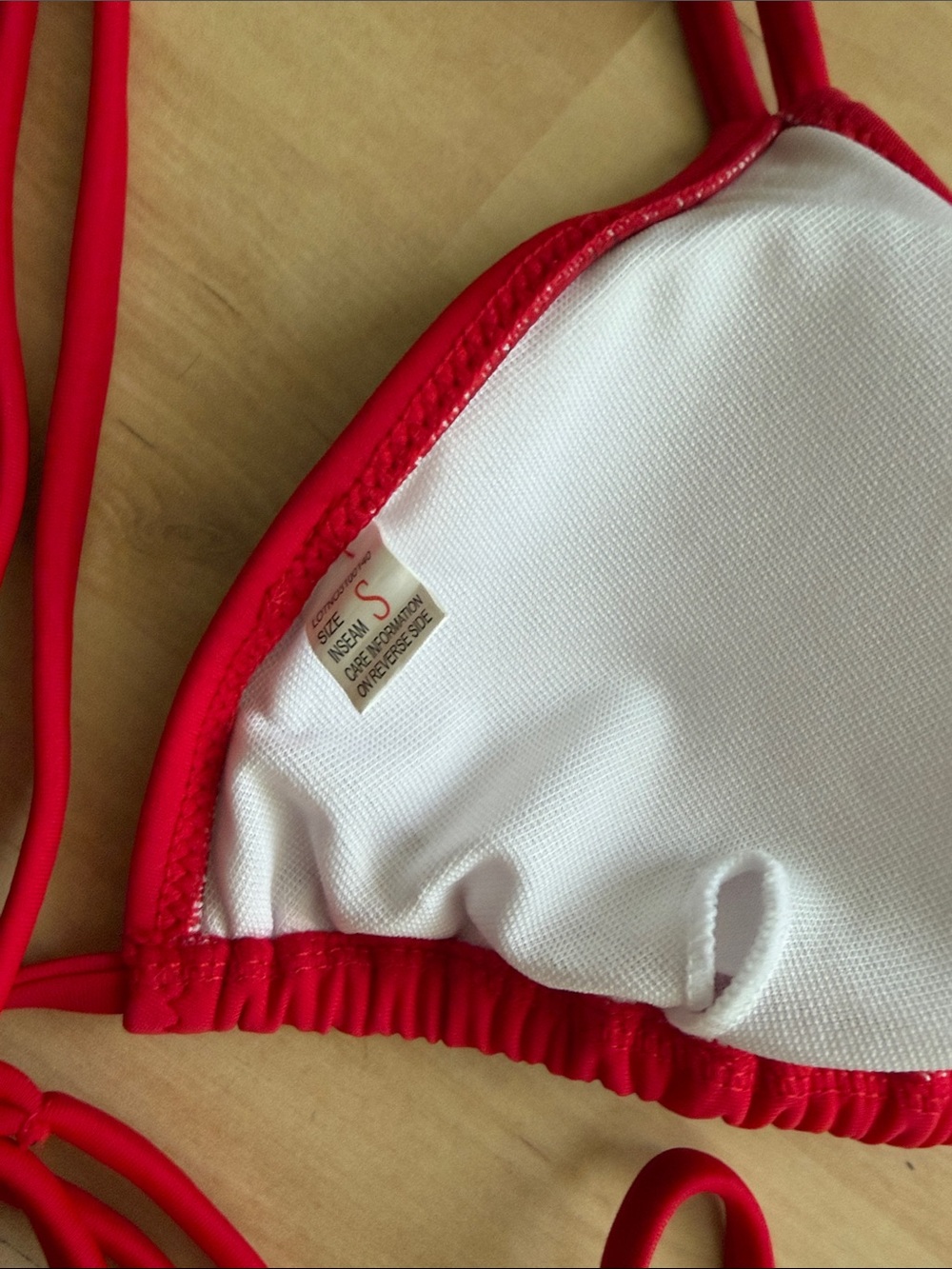 Red String Triangle Bikini Set - Picture 3 of 5